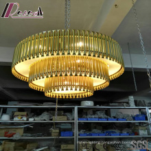 Modern and Luxury Gold Round Pendant Lighting with Hotel